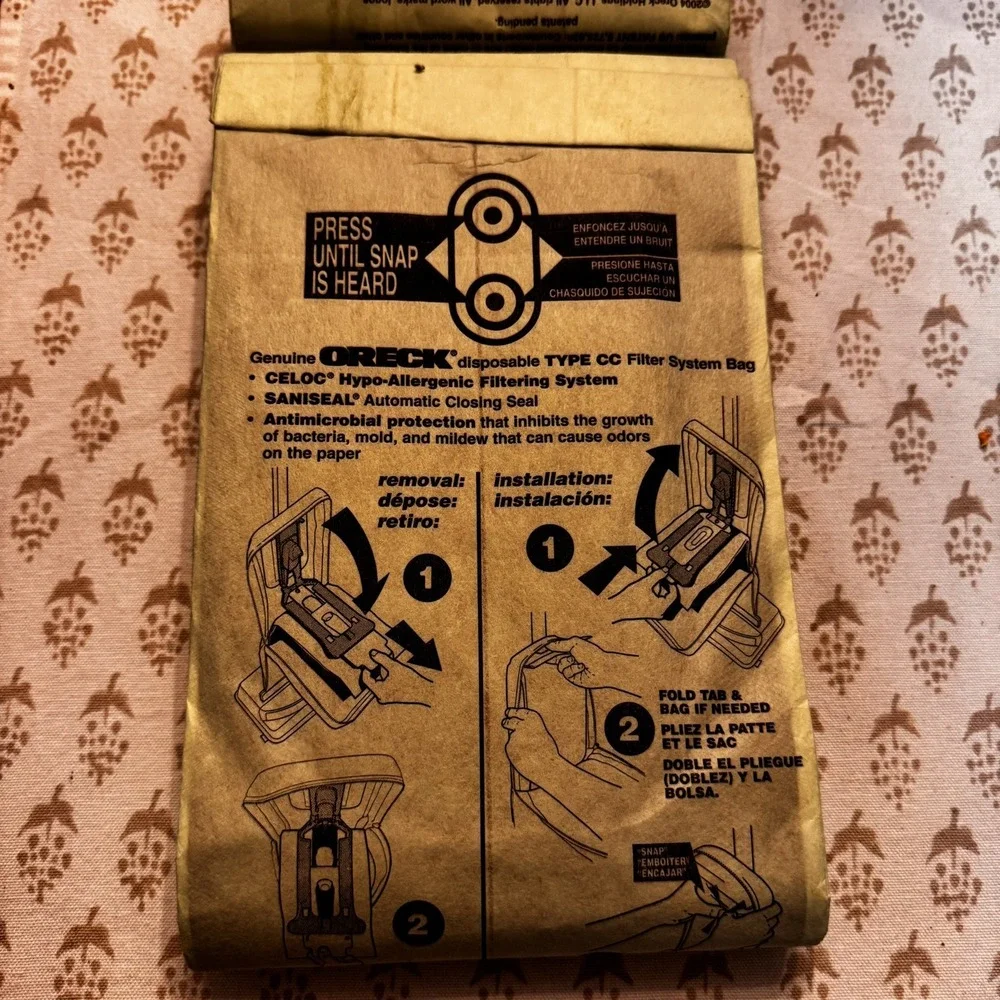 Oreck XL Vacuum Bags Type CC 6 Unused Genuine OEM‎ Fit CCPK8DW